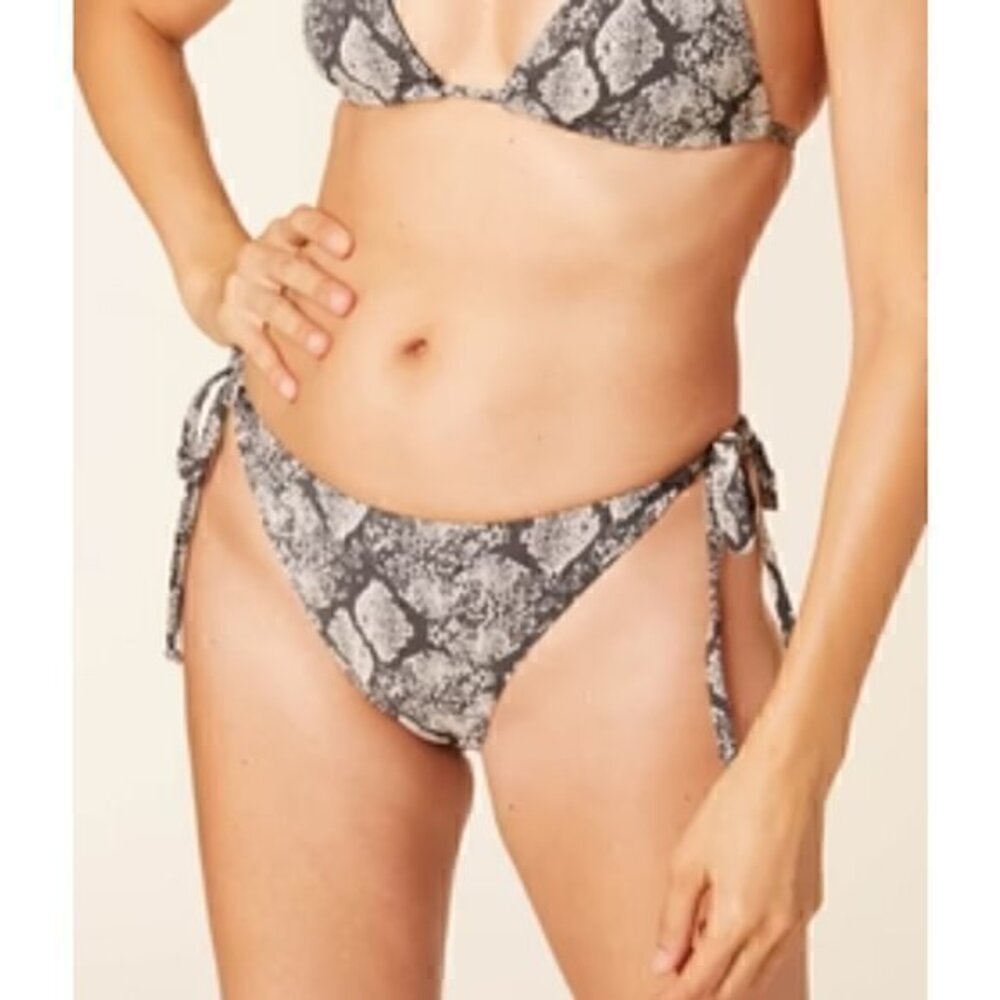 Andie Swim The String Bikini Bottom in Snake Print Size XS NWT